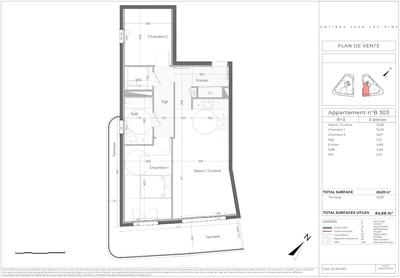 Appartement - 65 m² - 3 pièces