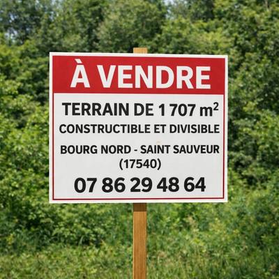 Terrain constructible - 1 707 m²