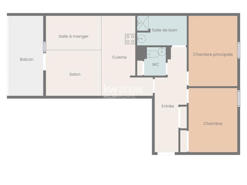 Appartement - 65 m² - 3 pièces