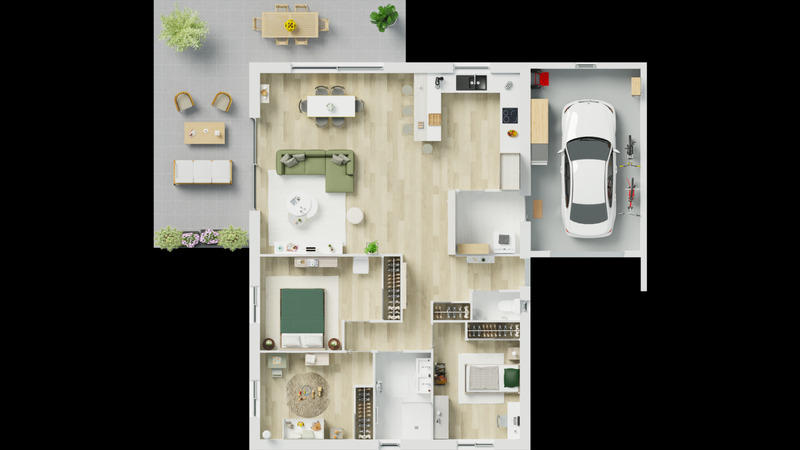 Maison - 96 m² - 4 pièces