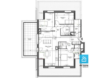 Appartement - 93 m² - 4 pièces