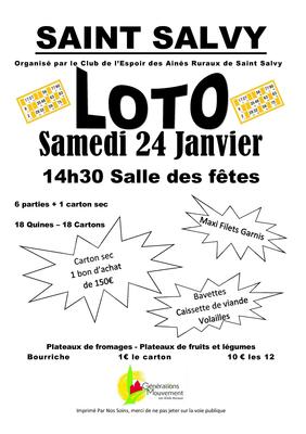Loto Aines Ruarux Club de l'Espoir Saint Salvy