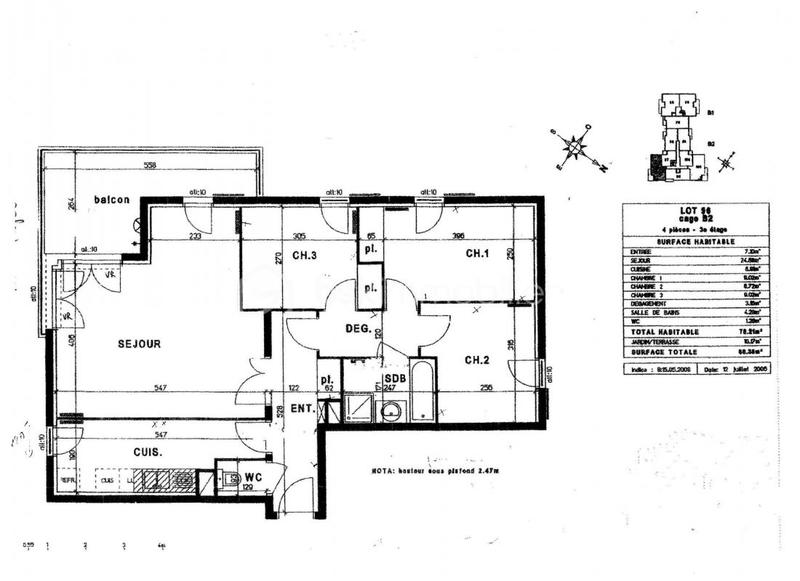 Appartement - 78 m² - 4 pièces