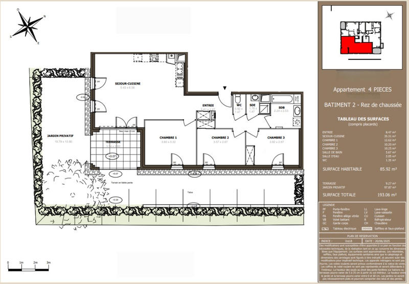 Appartement - 86 m² - 4 pièces