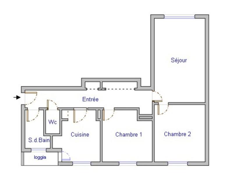 Appartement - 55 m² - 3 pièces