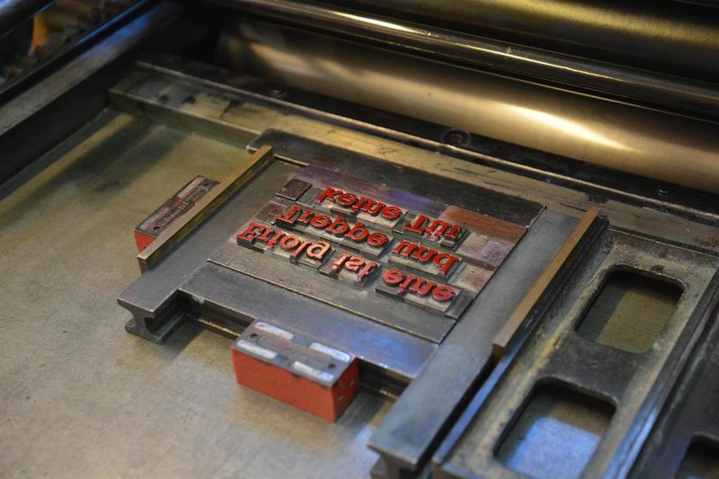 Atelier : l'imprimerie