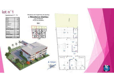 Appartement - 74 m² - 3 pièces