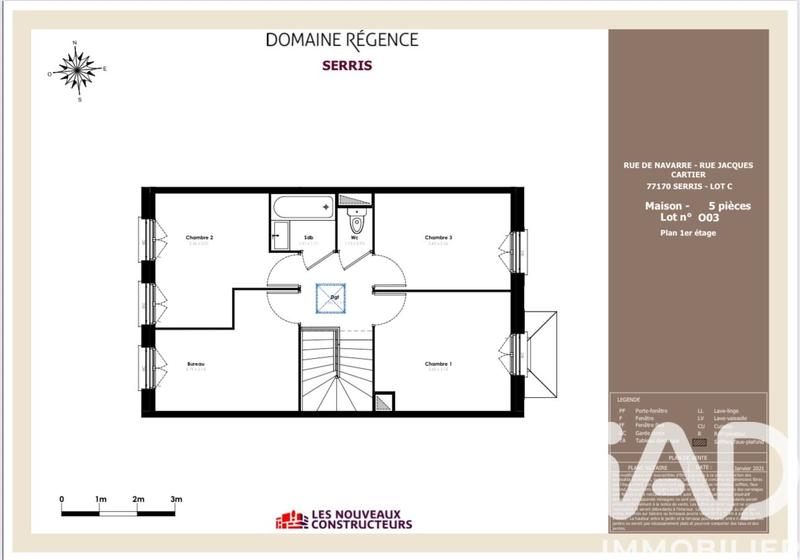 Maison de ville - 99 m² - 5 pièces