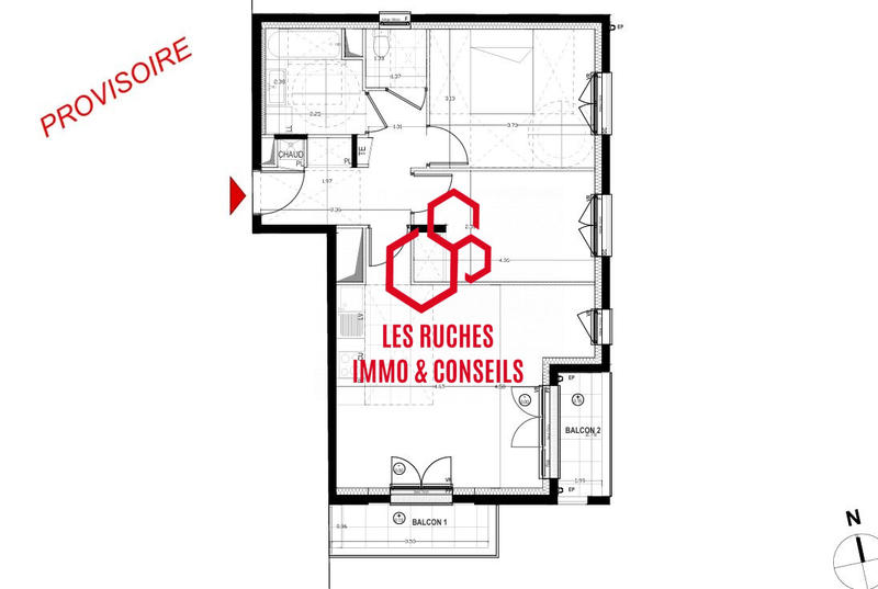 Appartement - 64 m² - 3 pièces