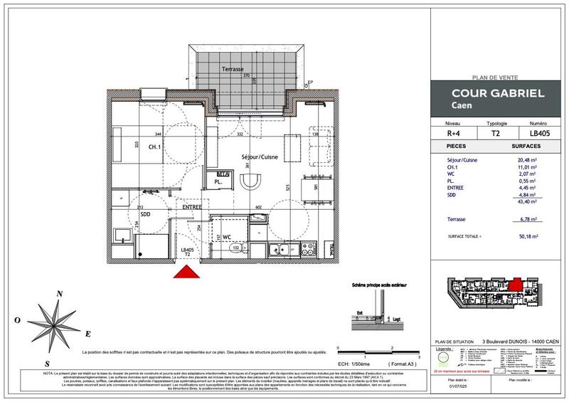 Appartement - 43 m² - 2 pièces