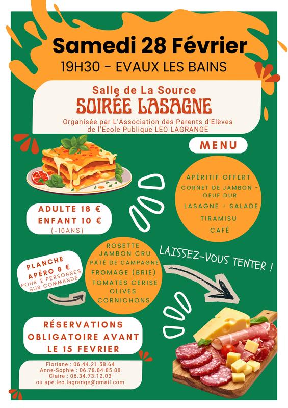 Soirée lasagne