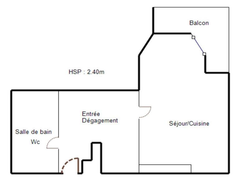 Studio - 33 m² - 2 pièces