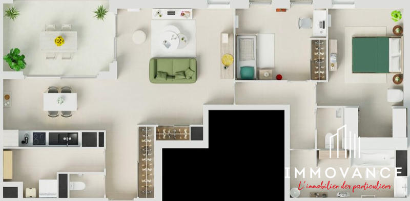 Appartement - 84 m² - 3 pièces