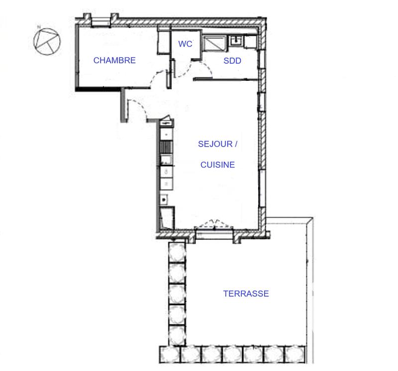 Appartement - 57 m² - 2 pièces
