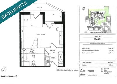 Appartement - 28 m² - 1 pièce