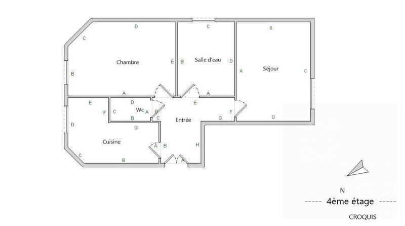 Appartement - 44 m² - 2 pièces