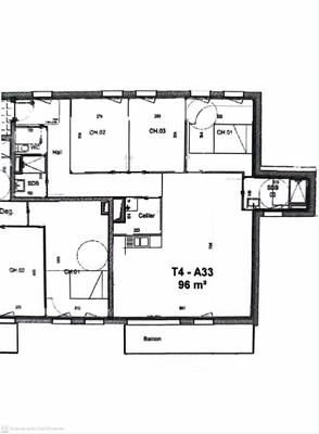 Appartement - 96 m² - 4 pièces