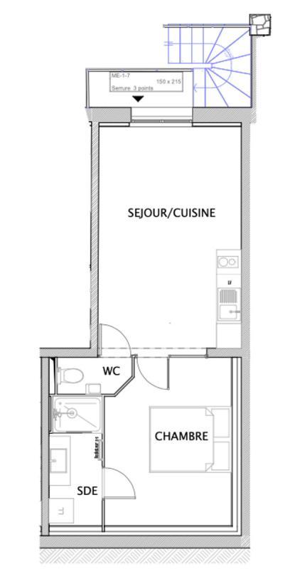 Studio - 36 m² - 1 pièce