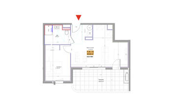 Appartement - 45 m² - 2 pièces