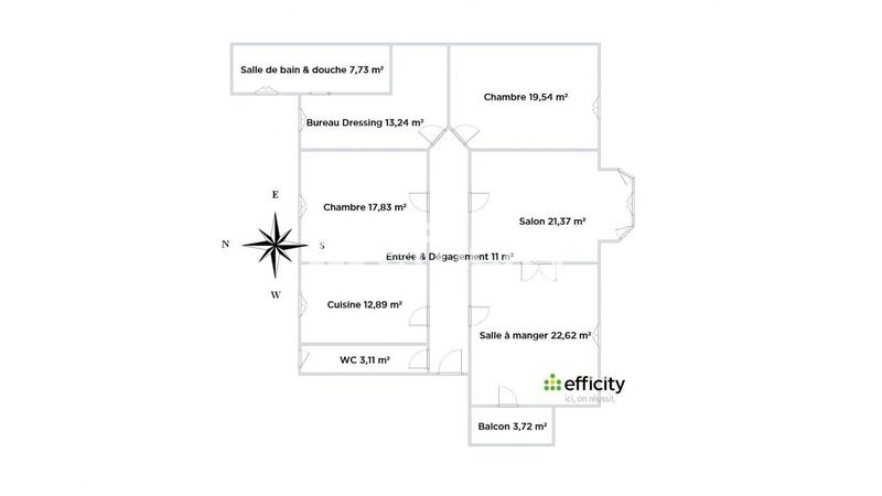 Appartement - 129 m² - 5 pièces
