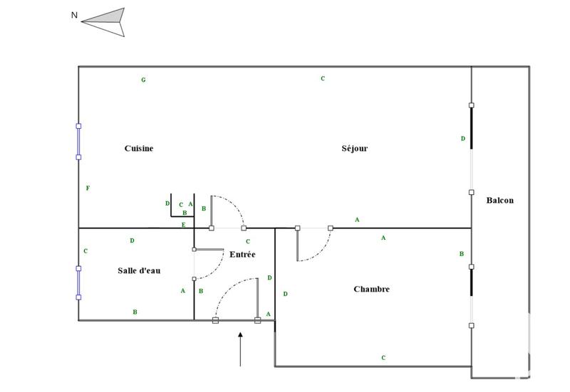 Appartement - 31 m² - 2 pièces
