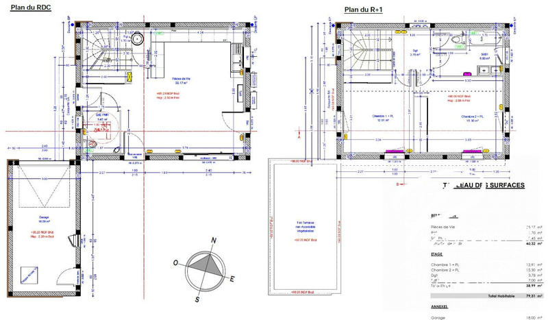 Maison - 79 m² - 3 pièces