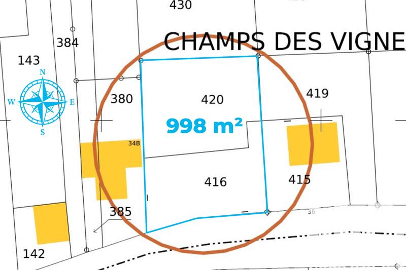 Terrain - 998 m²