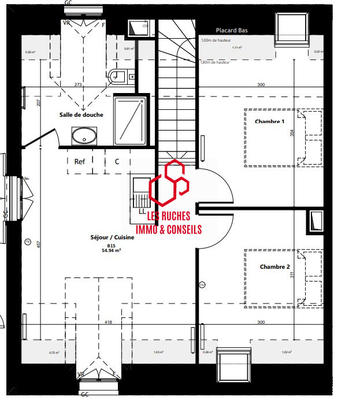 Appartement - 55 m² - 3 pièces