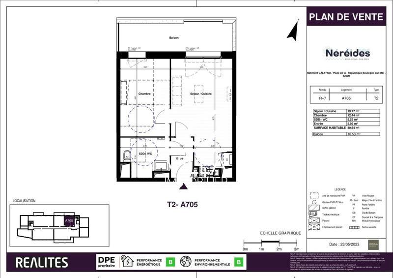 Appartement - 41 m² - 2 pièces