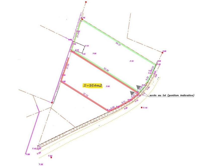 Terrain - 954 m²