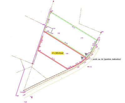 Terrain - 954 m²