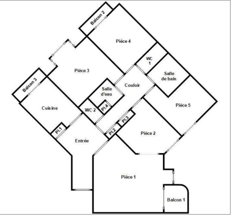 Appartement - 102 m² - 5 pièces