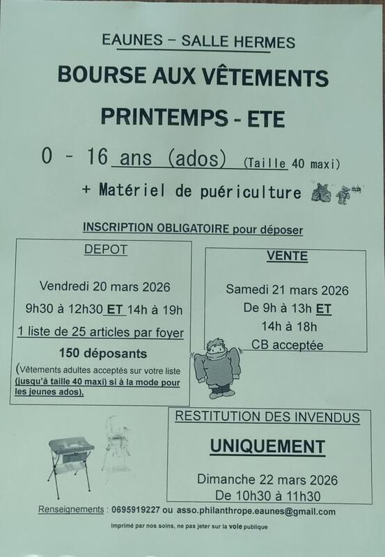 Bourse aux vêtement printemps-été