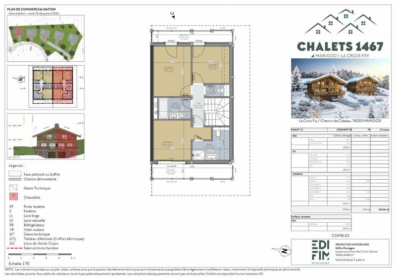 Châlet - 107 m² - 4 pièces