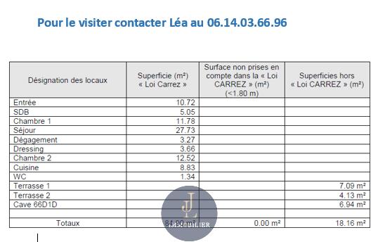 Appartement - 85 m² - 3 pièces