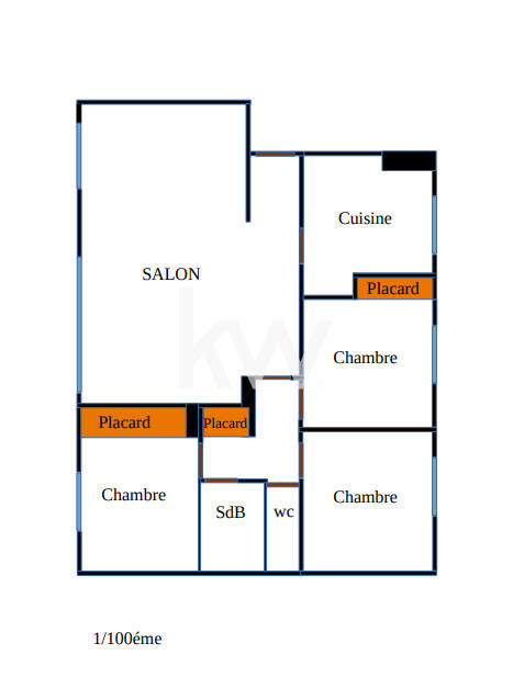 Appartement - 85 m² - 5 pièces