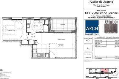 Appartement - 48 m² - 2 pièces