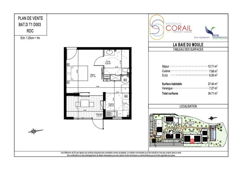 Appartement - 27 m² - 1 pièce