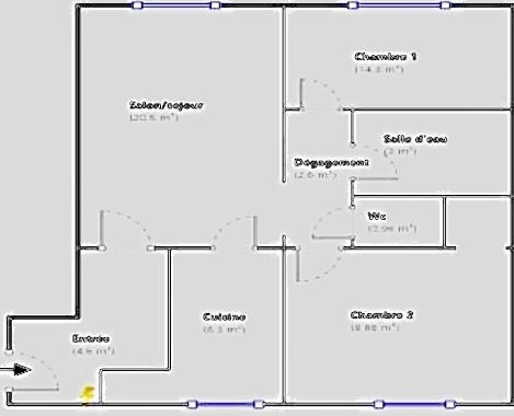 Appartement - 63 m² - 3 pièces