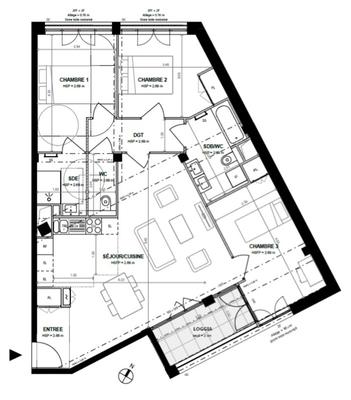 Appartement - 87 m² - 4 pièces