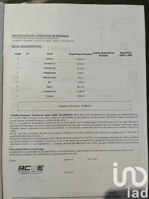 Appartement - 78 m² - 4 pièces