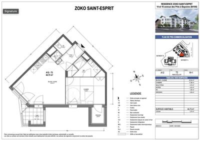 Appartement - 45 m² - 2 pièces