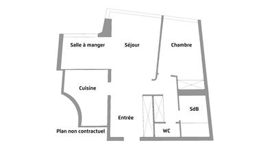 Appartement - 62 m² - 2 pièces