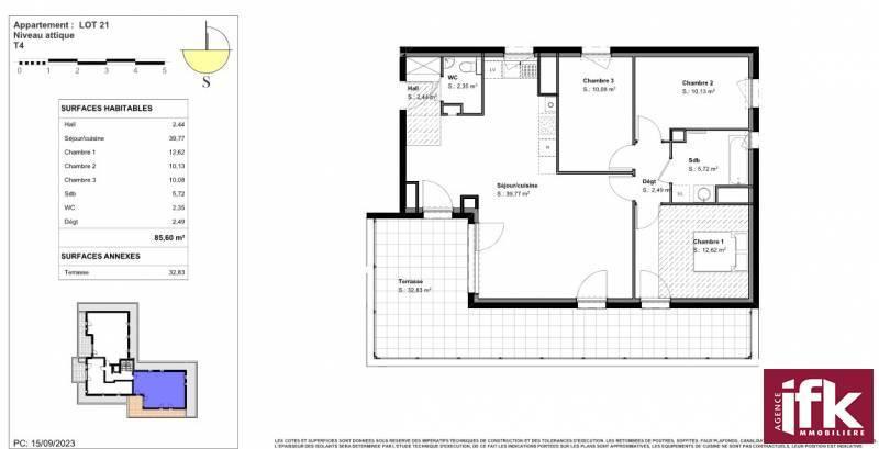 Appartement - 85 m² - 4 pièces