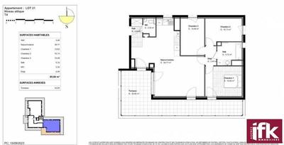 Appartement - 85 m² - 4 pièces