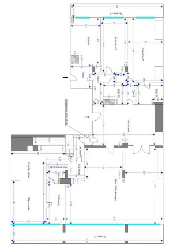 Appartement - 174 m² - 6 pièces