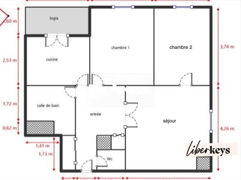 Appartement - 72 m² - 4 pièces