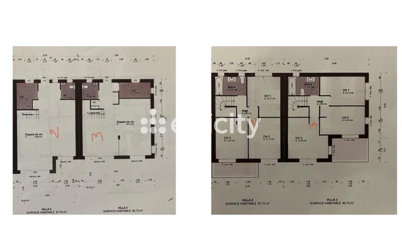 Maison - 90 m² - 4 pièces