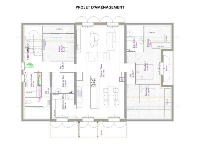 Appartement - 124 m² - 7 pièces