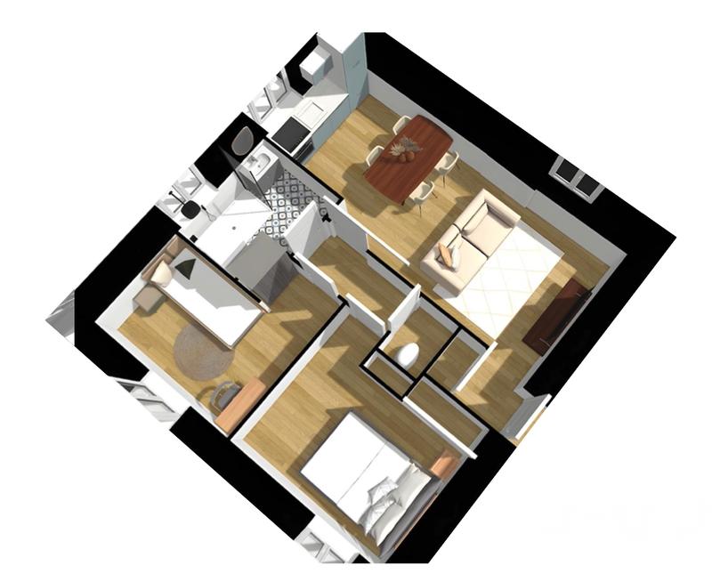 Appartement - 51 m² - 3 pièces